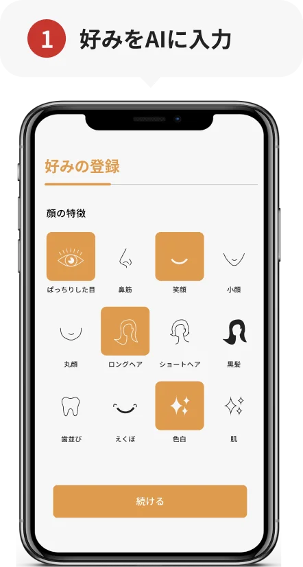 STEP1 好みをAIに入力